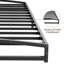 Structure de lit bas simple - plateforme en métal robuste de 6 pouces, sommier à matelas, aucun sommier requis, silencieux, noir-1010848549-1010848545