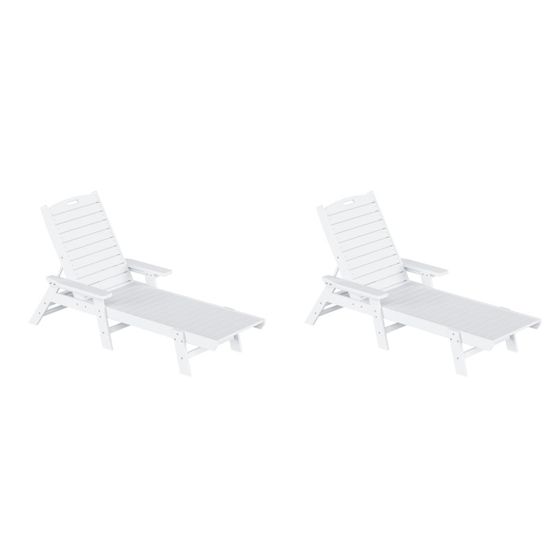 Chaise longue inclinable de 46,7 po Laguna, Blanc