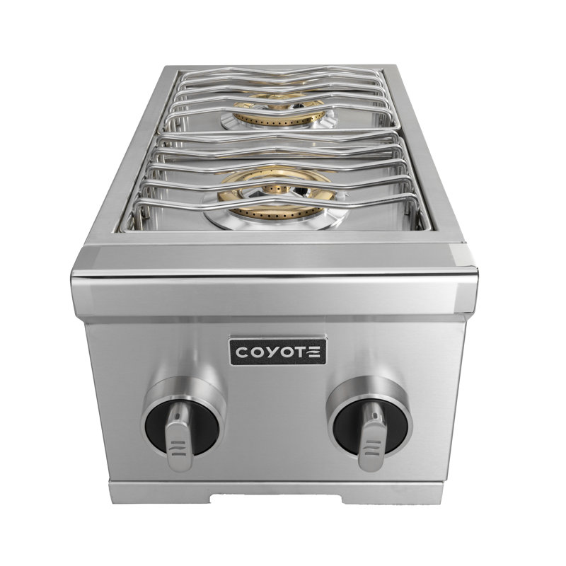 12" Coyote Built-In Double Side Burner NG