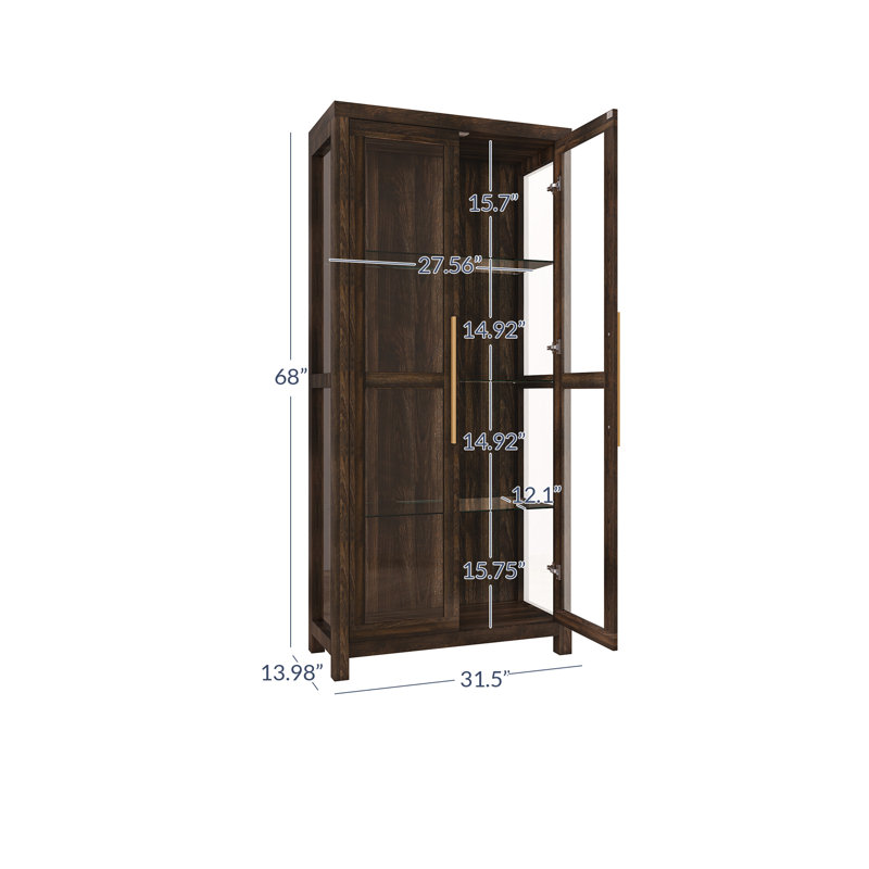 Vaisselier 31,5 po Merthie, Noyer foncé