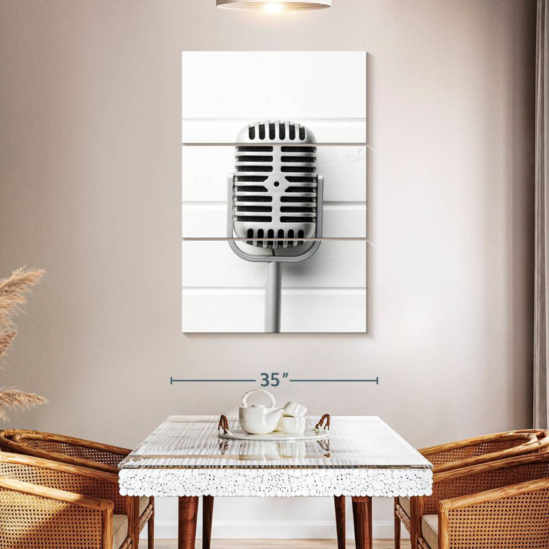 Abarca Retro Stage Microphone, 50" H x 32" W