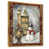 Toile avec cadre flottant or