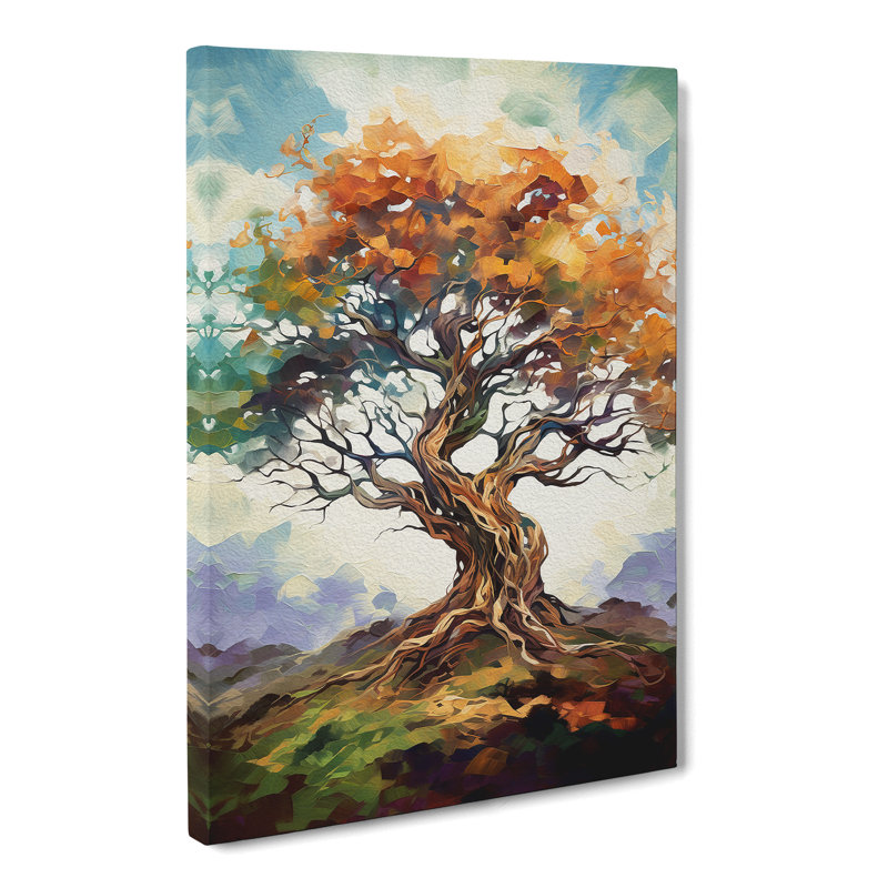 Oak Tree Gestural - Print, 60cm H x 40cm W x 3cm D