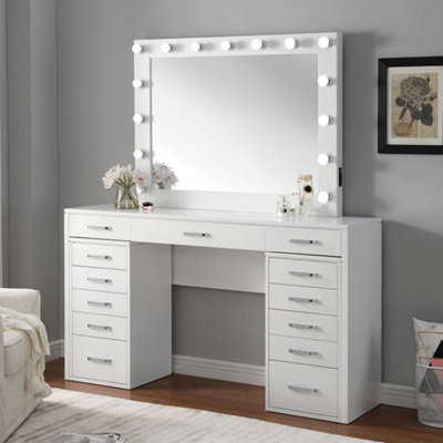 Bureau de coiffeuse avec miroir Tariq