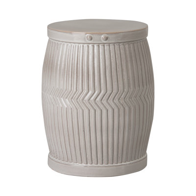 Dolly Tub 18"H Handcrafted Ceramic Garden Stool