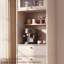 Armoire de rangement de 180 cm de haut avec 2 grands tiroirs et une étagère pour micro-ondes, meuble de rangement extra profond avec étagères réglables, porte à ouverture hydraulique, meuble autoportant pour cuisine, salle à manger, salon et salle de bain-1083246087