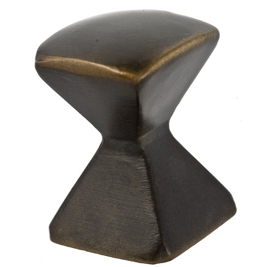 Forged 2 Square Knob, 0.625" H x 0.625" W x 1" D, Oil Rubbed Bronze