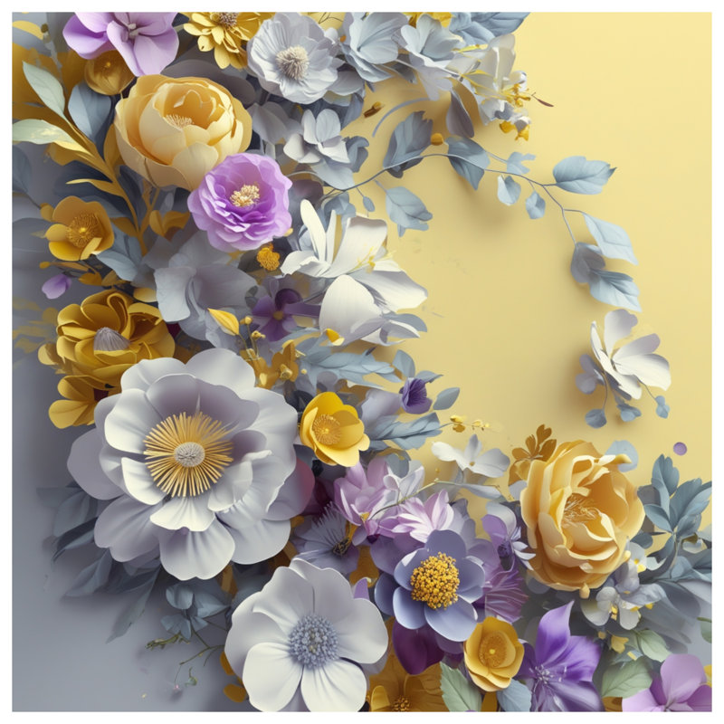 Tapis de bain Floral, 34in W x 21in L