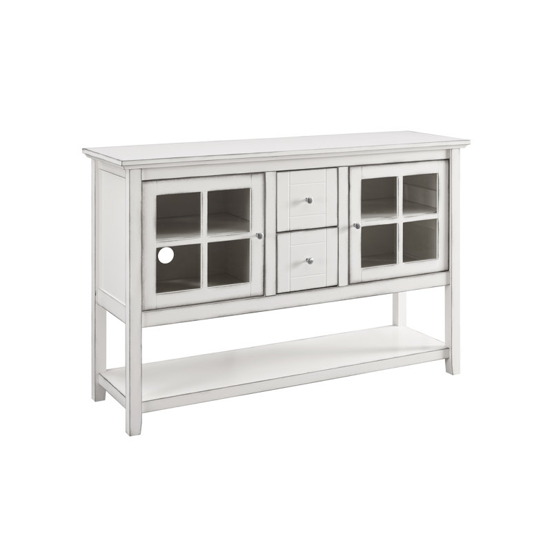Unfinished TV Stand for TVs up to 60", Antique White