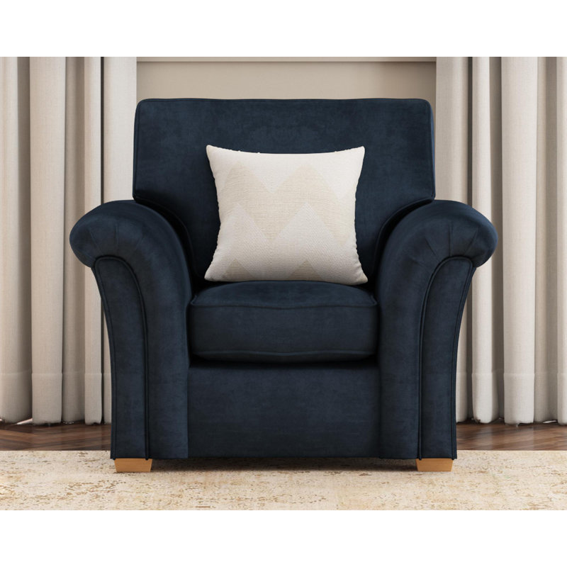 Upholstered Armchair, Royal Blue