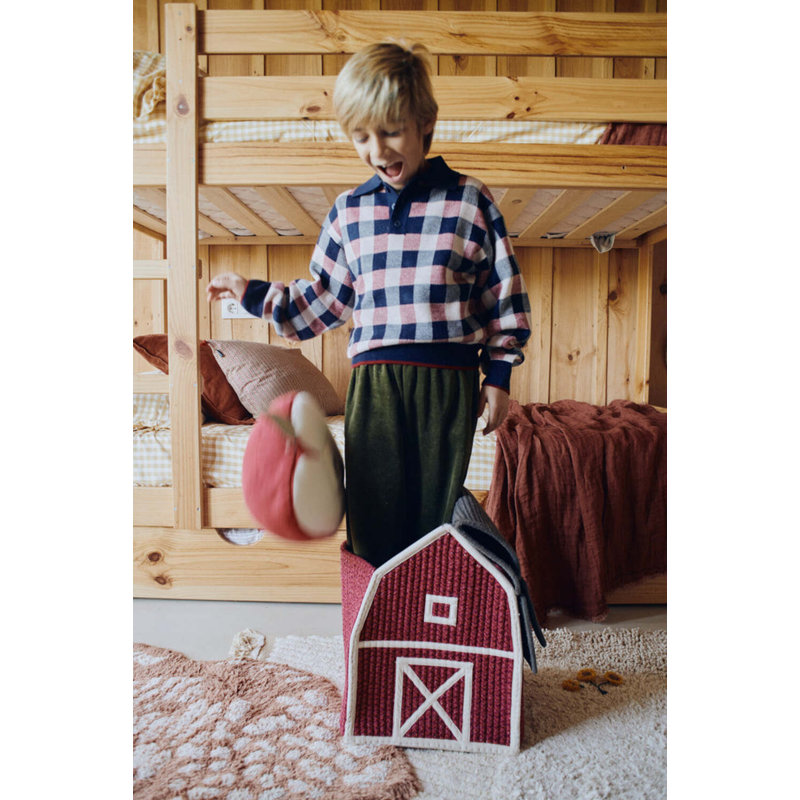 Growing Up On A Farm Handmade Fabric Decorative Basket