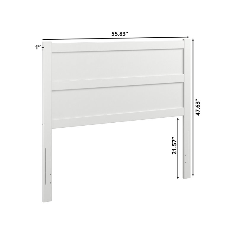 Aveline Wood Panel Headboard, Full, White