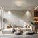 Deontee 14.96'' Linen Dimmable Flush Mount Lighting With Remote And App (Set Of 2)