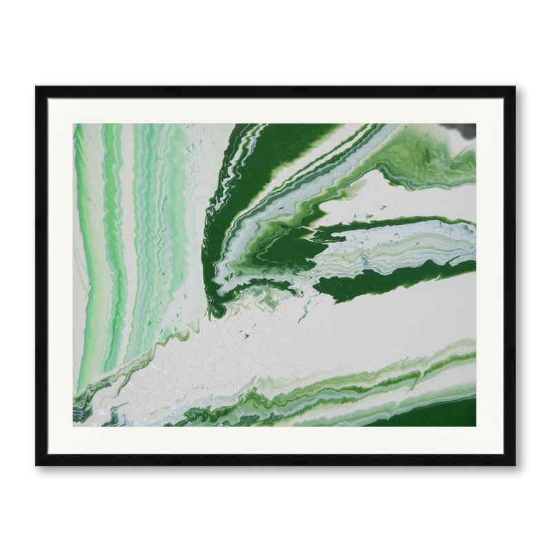 Envy par Birdwell - Peinture, H 25,25 po x l 31,25 po, Papier avec cadre noir