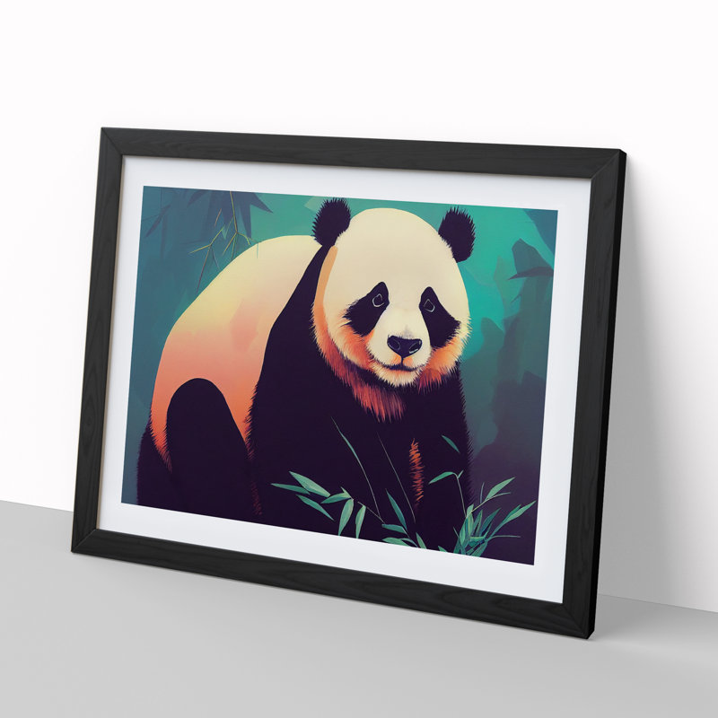 Terrific Panda - Framed Print, Black Framed, 46cm H x 64cm W x 2cm D