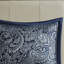 5 couvre-lits bleu marine. Style traditionnel. Bleu marine foncé, bleu poussiéreux. L 102 po x L 118 po 2 taies décoratives, coussins décoratifs. Grand lavable à la machine. Style classique. Argent. Taies décoratives. Décoratif facile à nettoyer-124754939-124754945