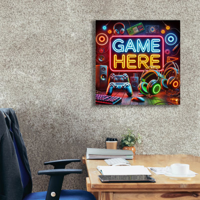'Game Here' by Rey Klimt Canvas Wall Art