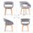 Modern Dining Room Accent Arm Chairs,Fabric Mid-Century Upholstered Side Seat with Solid Wood Legs-67844279