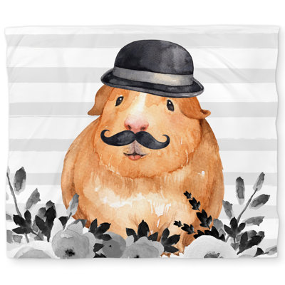 Guinea Pig Detective Flowers Animals Duvet Cover | Home Decor