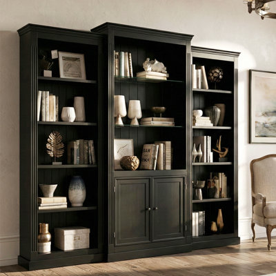 Bibliothèque 3 pièces avec 5 lumières DEL réglables