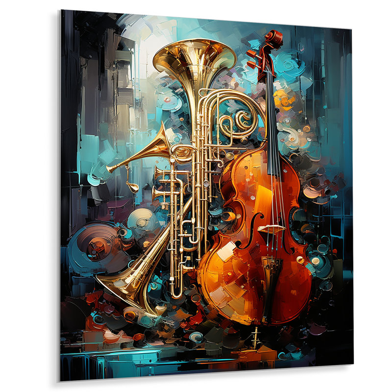 «Trombone Violen Tribute Jazzed Jade» sur, H 20 po x l 12 po x P 1 po