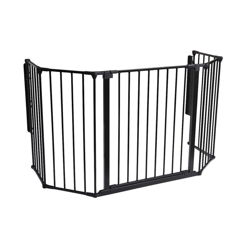 Frederick Steel Fireplace Screen, Black, 51D x 164W cm