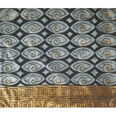 Greek Meander Velvet Rectangular Pillow Cover