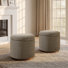 Repose-pieds rond 19,9 po avec rangement (ensemble de 2)