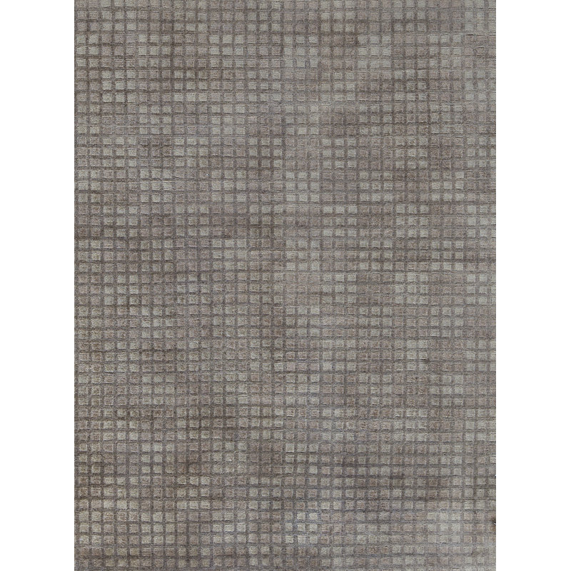Hand-Knotted High-Quality Brown and Cream Area Rug