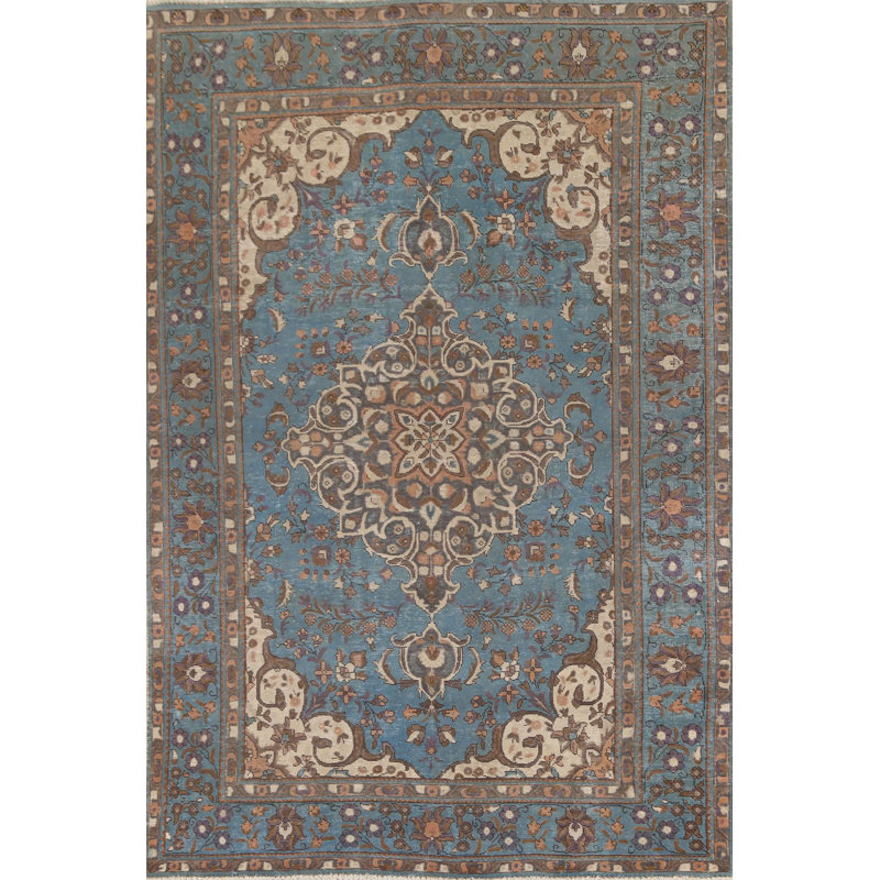 Tapis bleu surdimensionné 7 x 10 po