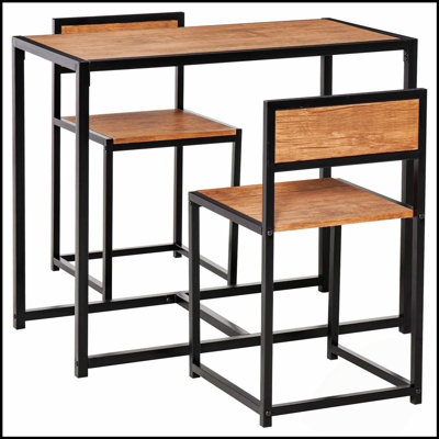 Ensemble de table de salle à manger 3 pièces pour 2 personnes, parfait pour les repas confortables et les conversations dans les petits espaces