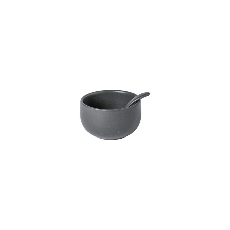 Casafina Pacifica Stoneware Sugar Bowl, Seed Gray