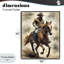 Cheval galop et cowboy, estampe numérique, design par Kim Allen-62209090-62209093