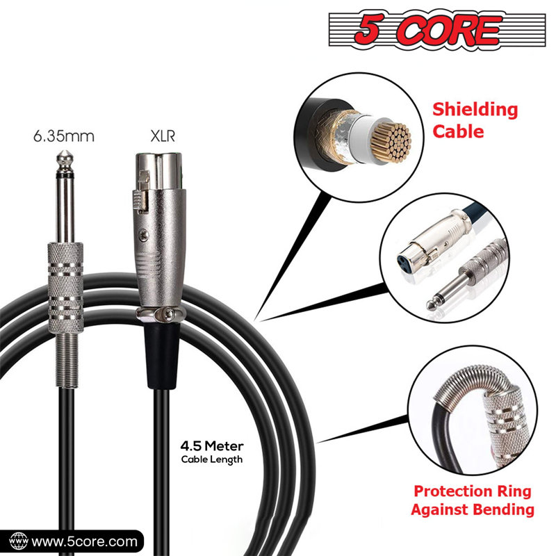 5Core XLR Microphone Dynamic Mic Karaoke Singing Studio Microfono Handheld Mics 