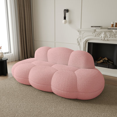 Shirley 90" Modern Curved Cloud Bean Bag Chair，3-Seater