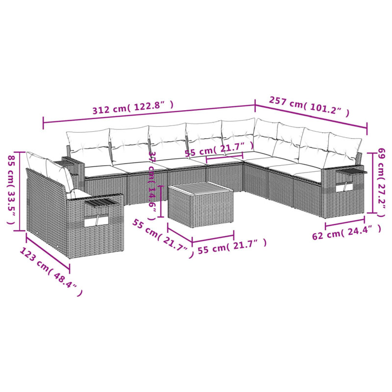 Vidaxl Garden Sofa Set