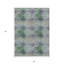 Tapis extérieur lavable et antidérapant à motif de médaillons floraux mauve et vert 5 pi x 8 pi