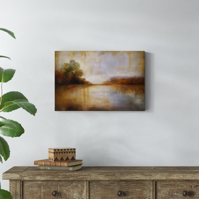 « serene moment », peinture sur toile tendue, H 12 po x l 8 po x P 1 po