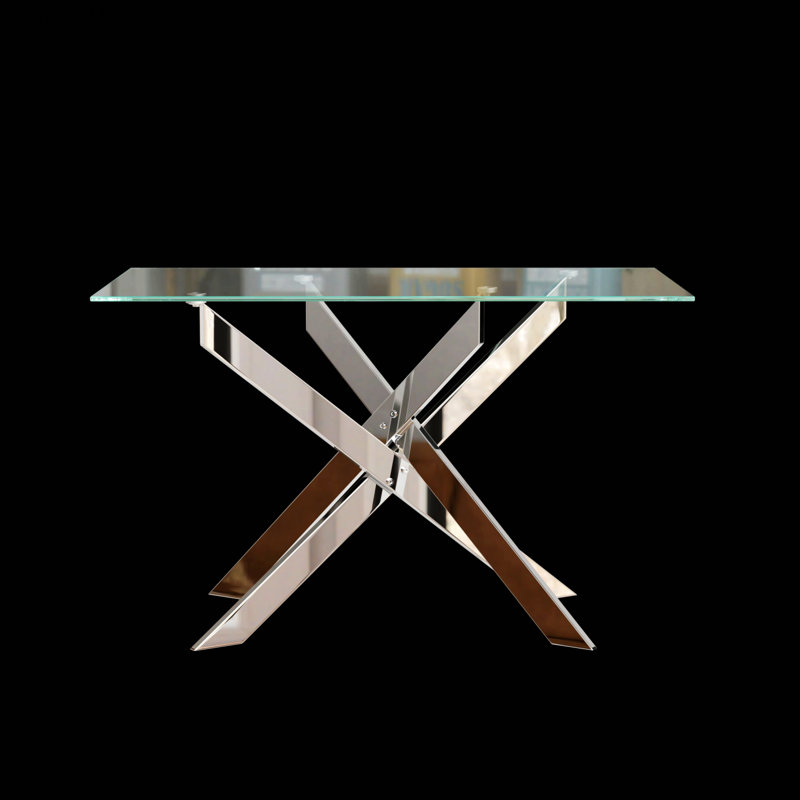 Living Room Rectangular Coffee Table With Metal Leg