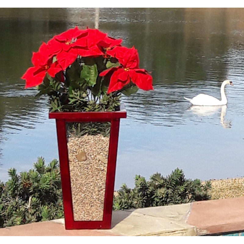 Nesbit Handmade Glass Floor Vase, 22" H x 11" W x 11" D, Red