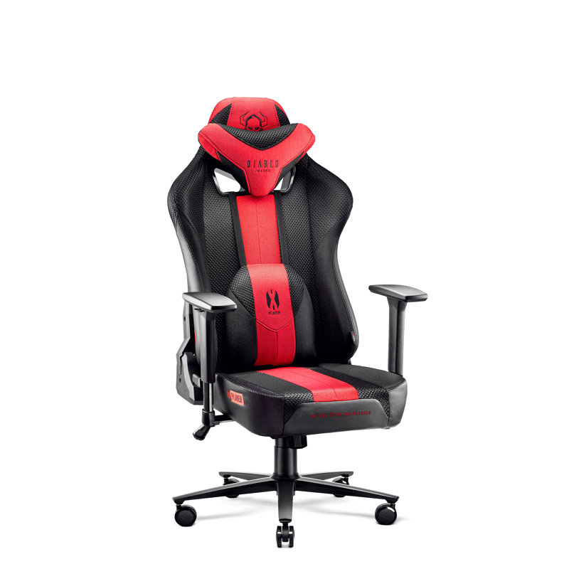 DIABLO CHAIRS Red/Black Executive Chair with Wheels