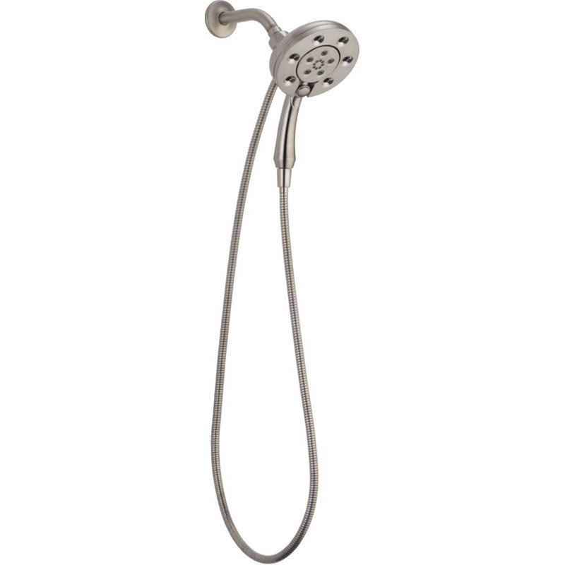 Multi Function Dual Shower Head with H2Okinetic Technology, Champagne Bronze