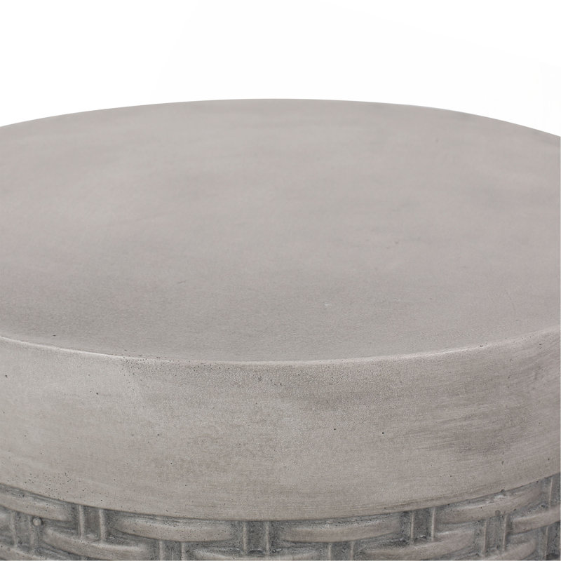 Table d'appoint d'extérieur ronde en béton