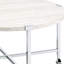 Table basse ronde au design industriel - Chêne blanc et composants