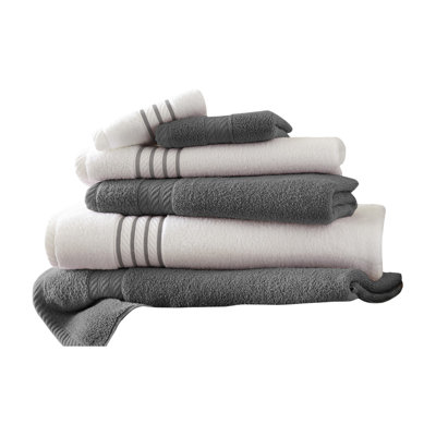 Ensemble de serviettes 6 pièces 100 % coton 
