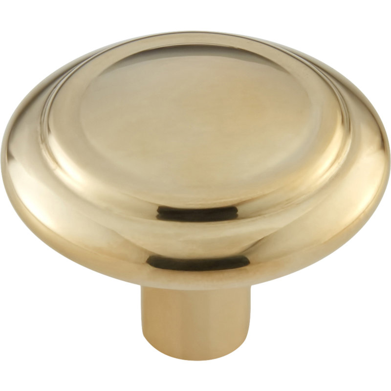 Cala 1 5/8" Diameter Round Knob, Unlacquered Brass