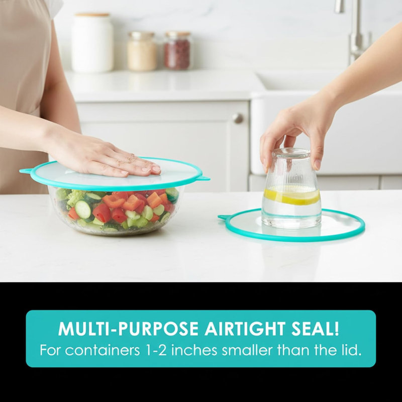 Paquet de 4 couvercles de bols en silicone 4 tailles de couvercles réutilisables en silicone pour le rangement des aliments