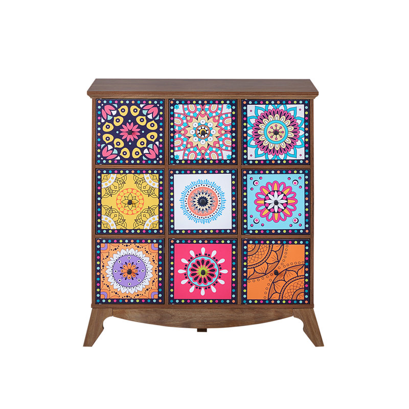 Jeri Wood 3 - Drawer Apothecary Rectangle Accent Chest