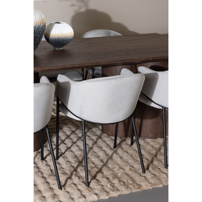 Lombardy 6 - Person Dining Set, Brown