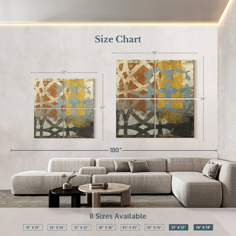 Four Stars I, 57" H x 57" W